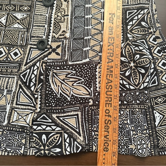 MULTIPLES Missy Tribal Beat Button-Up Blouse – Size Small - Picture 7 of 7